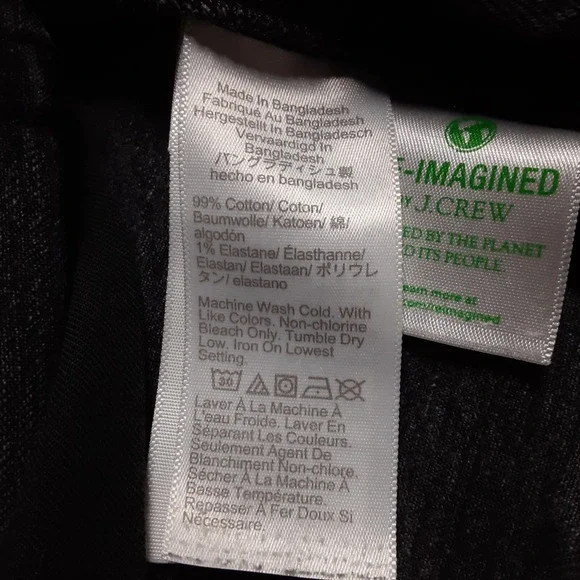 J.Crew Mens Flex Jeans Sz.34x30/Faded Black/Straight/Spandex Blend/Denim - Picture 7 of 12